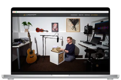 Lindemann Audiodesign for Desktop App Mockup